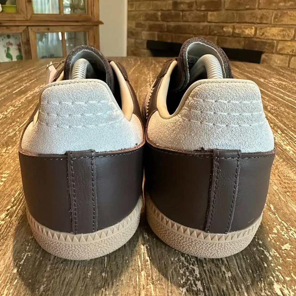 NWT Adidas Samba OG Soccer Shoes Sneakers Casual Brown Cream Gray Men’s Size 10
